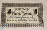 Kleingeld 1914-1922 50 Pf. Notgeld Schwabach , Bankhaus , 50 Pfennig Schein , Tieste 6715.05.05 , Bayern Verkehrsausgabe -