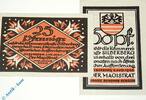 Kleingeld 1914-1922 2 Scheine kpl. Silberberg , Notgeld Set mit 2 Scheinen in kfr. Tieste 6915.05.0102 Schlesien -