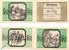 Notgeld DE 4 Scheine kpl. Notgeld der Gemeinde Stöckheim 1272.2 , Set mit 4 x 50 Pfennig in kfr. -