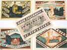 Serienscheine DE 5 Scheine kpl. Notgeld Stadt Ober Salzbrunn 1000.1 , Set mit 5 Scheinen in kfr. , Schlesien -
