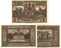 Serienscheine DE 3 Scheine kpl. Notgeld Strasburg , Set mit 3 Scheinen in kfr. Mehl Grabowski 1280... , von 1921 , Brandenburg Seriennotgeld -