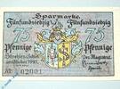 Notgeld DE 75 Pf. -Kn- Notgeld Strehlen , Schlesien , Polen Strzelin , Einzelschein 75 Pfennig , Strehlen vom Mühlberg , Seriennotgeld , 1282.1 N , von -