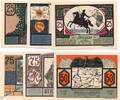 Serienscheine DE 6 Scheine kpl. Notgeld Striegau , Set mit 6 Scheinen in kfr. Mehl Grabowski 1284.1 , von 1921 , Schlesien Seriennotgeld -