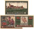Notgeld DE 3 Scheine kpl. Notgeld Tangermünde , Set mit 3 Scheinen , Mehl Grabowski 1308.1 , von 1921 , Sachsen Anhalt Serien Notgeld -