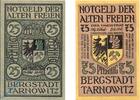 Serienscheine DE 2 Scheine kpl. Notgeld Tarnowitz , Set mit 2 Scheinen , Mehl Grabowski 1312 , von 1922 , Oberschlesien Seriennotgeld -