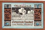 Notgeld De 25 Pf. Nr.1 Notgeld Thesdorf , 25 Pfennig Schein Nr 1 in kfr. Mehl Grabowski 1321.2 , o. Wz , Schleswig Holstein Seriennotgeld -