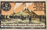 Notgeld DE 2 Mk. Notgeld Tinnum , 2 Mark Schein , Mehl Grabowski 1326.1 , von 1921 , Schleswig Holstein Seriennotgeld -