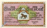 Serienscheine DE 1 Mk. Notgeld Tondern , 1 Mark Schein , Mehl Grabowski 1329.2 F , von 1920 , dänisch Nordschleswig Serien Notgeld -