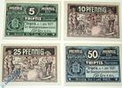 Notgeld DE 4 Scheine kpl. Notgeld Triptis , Set mit 4 Scheinen , Tieste 7460.05.10 bis 13 , von 1921 , Thüringen Verkehrsausgabe -