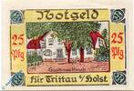 Notgeld De 25 Pf. Notgeld Trittau , 25 Pfennig Schein grün , Mehl Grabowski 1347.3 , Schleswig Holstein Seriennotgeld -