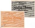 Serienscheine DE 2 Scheine kpl. Notgeld Trittau , Set mit 2 Scheinen in kfr. Mehl Grabowski 1347.1 , Schleswig Holstein Seriennotgeld -