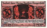 Seriennotgeld Deutschland 50 Pfennig Schein Sparverein Vaethen Tangerhütte , 50 Pfennig Schein Mai in kfr. M/G 1357.1 -