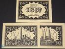 Seriennotgeld Deutschland 3 Scheine kompl. Notgeld Waldenburg , Satz mit 3 Scheinen , Mehl Grabowski 1371.26 , von 1921 , Schlesien Seriennotgeld -