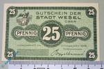 Notgeld Deutschland 25 Pfennig Schein 1918 Stadt Wesel , 25 Pfennig Must... 23.45 US$  ＋  11.72 US$ 运费