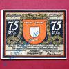 Seriennotgeld Deutschland 75 Pfennig Nr 1 Stadt Wesel mit weißem Rand , 75 Pfennig Schein 1 in kfr. M/G 1409.3 -
