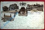 Ansichtskarten mit Marke Postkarte Ansichtskarte Aachen , Motiv : Rathaus, Brunnen, Kaiserplatz , gel. 1896 , Westfalen -