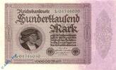Inflation 1923 DE 100.000 Mark Reichsbanknote , 100.000 Mark Schein kfr , DEU-93.a , Ros.82 , P.83 -