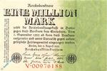 Weimarer Republik 1 Mio. Mk. Reichsbanknote , 1 Million Mark Schein kfr , DEU-113 , Ros. 100 , Pick.101 -