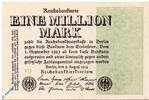 Weimarer Republik 1 Mio. Mk. Reichsbanknote , 1 Million Mark , Wz Gitter mit 8 , DEU-114 a , Rosenberg 101 , P 102 , vom 09.08.1923 , Weimarer Republik -