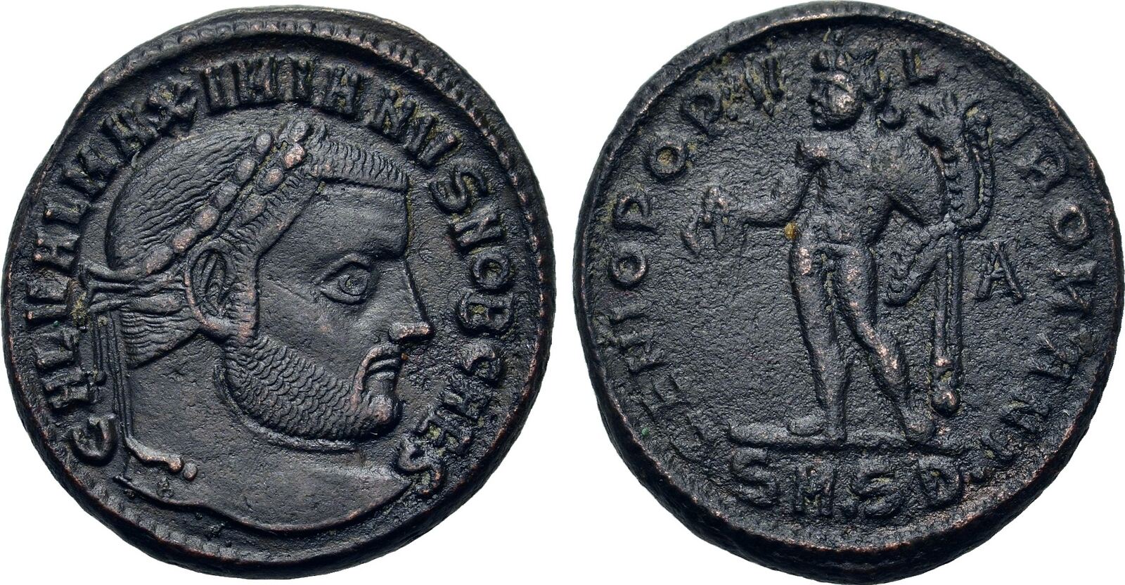 Roman Imperial Galerius (Caesar, 293-305). Æ Follis VF | MA-Shops