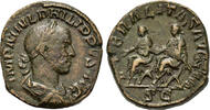 Roman Imperial Sestertius Philip II (247-249). Æ Sestertius -