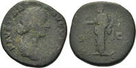 Roman Empire Sestertius Faustina Junior (Augusta, 147-175). Æ Sestertius -