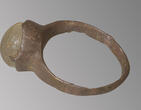 Roman empire Bronze ring with hardstone III° century ca