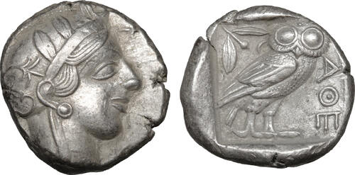 Attica Athens Tetradrachm 454-404 BC XF