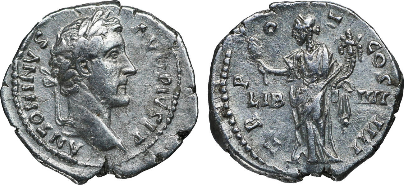 Roman Empire / RÖMISCHE KAISERZEIT Denarius / Denar 138-161 Antoninus ...