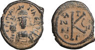Byzantine Empire Half Follis Maurice Tiberius -