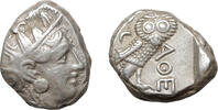 Tetradrachm 440-404 BC Attica, Athens  XF