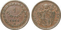 Quattrino 1854 Papal States BOLOGNA Pius IX Rare. XF