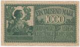 Germany (Kowno/Kaunas)  Occupation - Darlehnskasse Ost, Kowno (Kaunas) 1000 mark 1918 - Rare aUNC