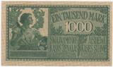 Germany (Kowno/Kaunas)  Occupation - Darlehnskasse Ost, Kowno (Kaunas) 1000 mark 1918 - Rare aUNC