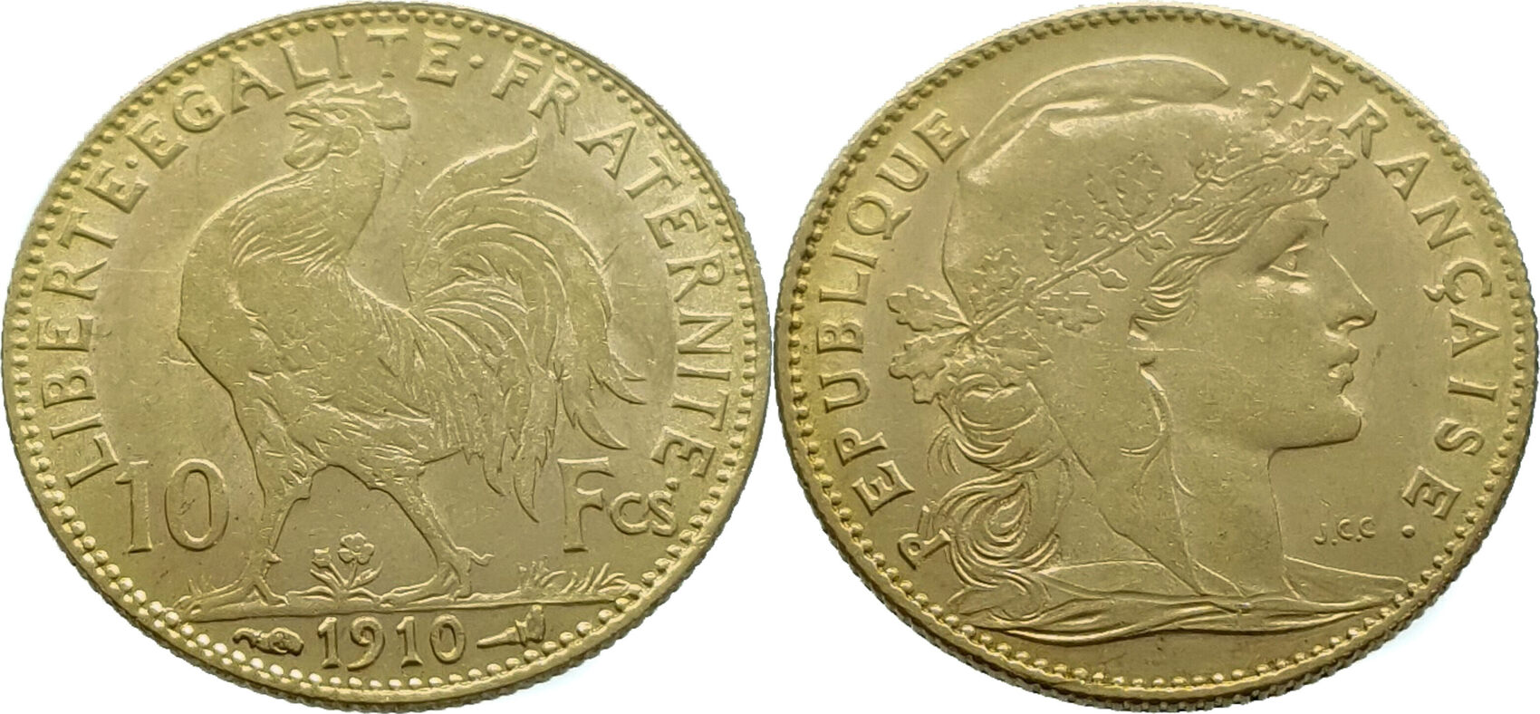 France 10 Francs 1910 Marianne - Gold Very Fine+ | MA-Shops
