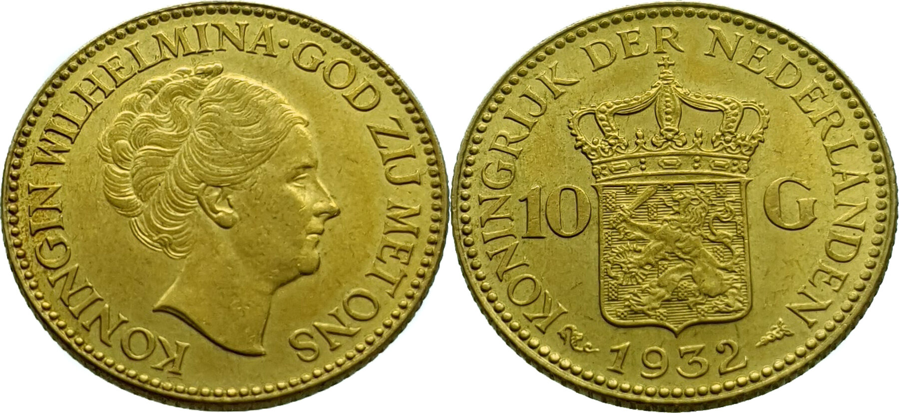 Nederland 10 Gulden 1932 Wilhelmina - Gold Extremely Fine | MA-Shops