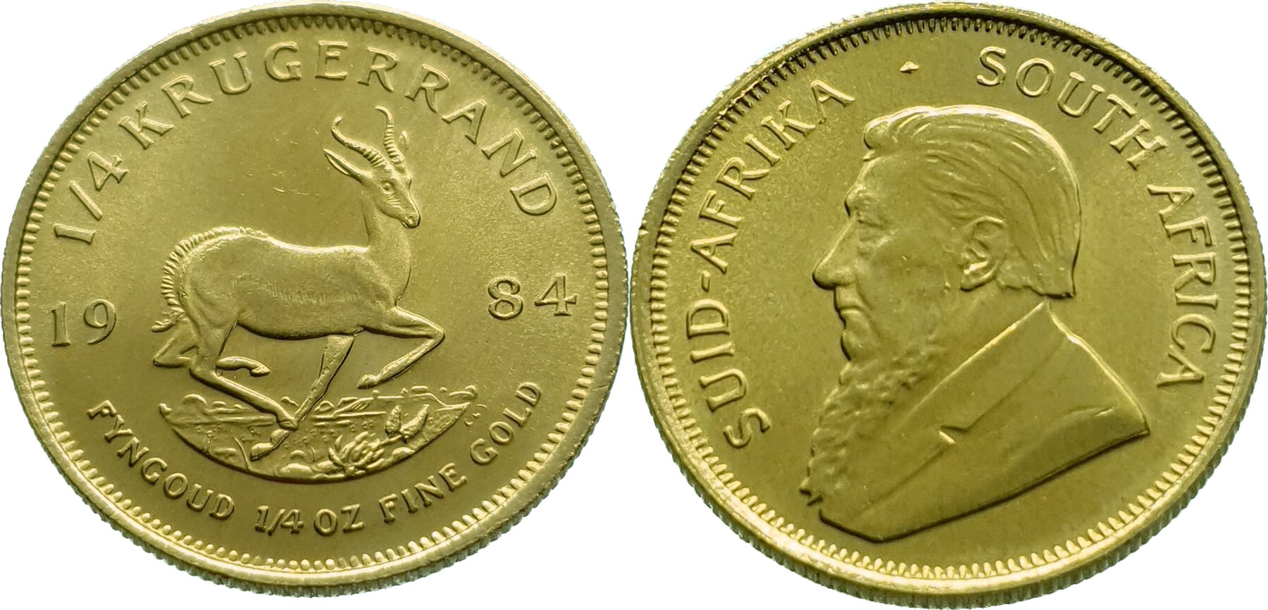 South-Africa 1/4 Krugerrand 1984 1/4 Oz. - Gold UNC (Uncirculated) | MA ...