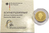 Germany 20 Euro 2010-G Eiche - Gold Proof