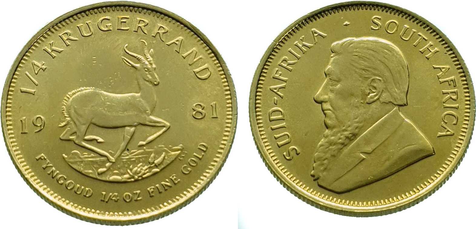 South-Africa 1/4 Krugerrand 1981 1/4 Oz. - Gold UNC (Uncirculated) | MA ...