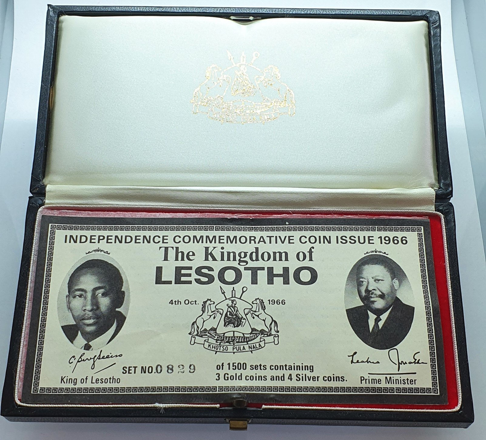 The Kingdom of Lesotho Proofset 1966 Independence Commemorative 