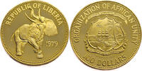 Liberia 100 Dollars 1979 Elephant - Gold Proof 8,898.80 元  ＋  232.45 元 运费