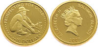 Solomon Islands 10 Dollars 2005 Prospecting for Gold - Elizabeth II - Gold Proof