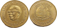Liberia 20 Dollars 1964 William V. S. Tubman - Gold UNC (Uncirculated) 14,762.02 元  ＋  232.45 元 运费