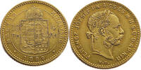 Hungary  10 Francs / 4 Forint 1889 VF / Extremely Fine