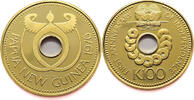 Papua new Guinea 100 Kina Independence - Gold -