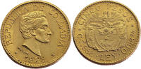 Colombia 5 Peso 1928 Simon Bolivar - Gold vz 8,387.40 元  ＋  218.07 元 运费