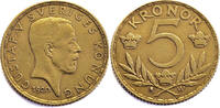 Sweden 5 Kronor 1920 Gustaf V - Gold Very Fine+ 2,730.78 元  ＋  218.07 元 运费