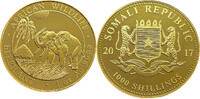 Somalia 1000 Shillings Elephant - Gold -