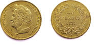 France 40 Francs Louis Philippe I - Gold -