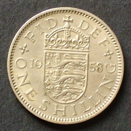 Grossbritannien 1 Shilling 1958 S.390 K N Elizabeth II